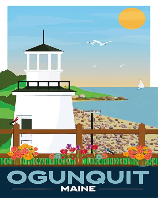 Marginal Way Maine Poster paint by numbers