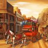 Stagecoach And Horses paint by numbers