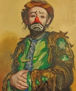 Sad Clown Emmett Kelly paint by numbers