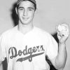 Monochrome Sandy Koufax paint by numbers