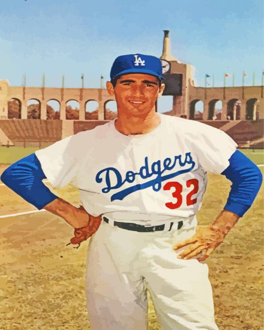 Vintage Sandy Koufax paint by numbers
