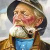Old Sailor Man paint by numbers