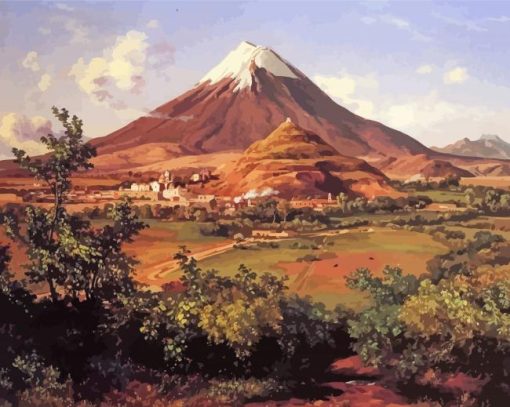 Popocatepetl Mexico paint by numbers