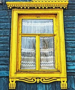 Yellow Window paint by numbers