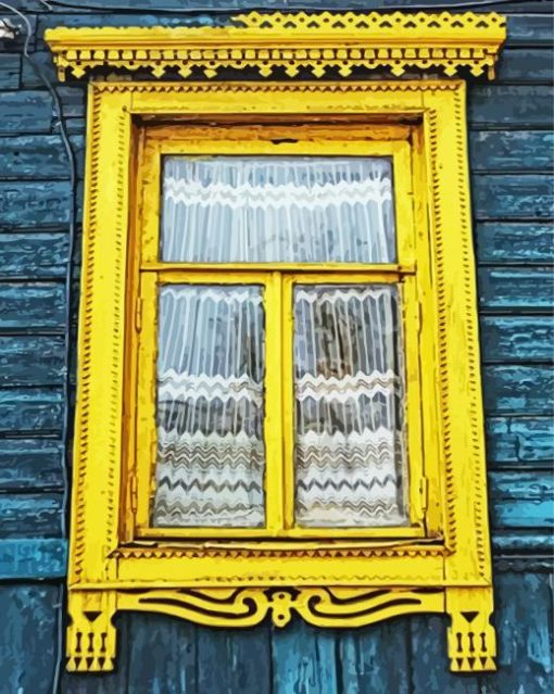 Yellow Window paint by numbers