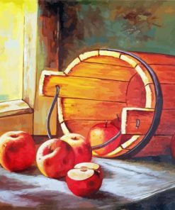Apple Basket Fruit paint by numbers