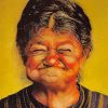 Laughing Old Lady paint by numbers