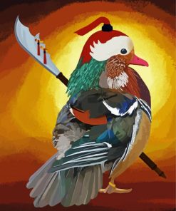 Warrior Duck paint by numbers