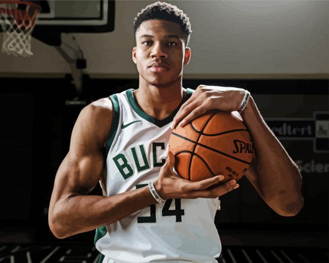 Giannis Antetokounmpo paint by numbers
