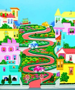 Lombard Street Art paint by numbers