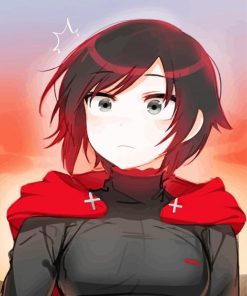 Ruby Rose RWBY paint by numbers