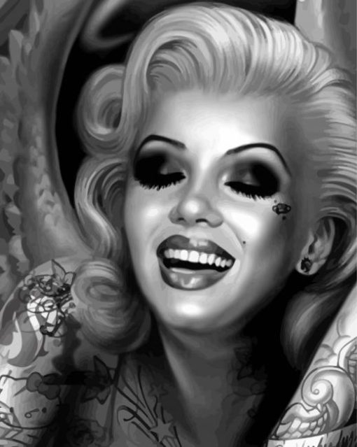 Tattooed Marilyn Monroe paint by numbers