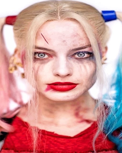 Crazy Margot Robbie Harley Quinn paint by numbers