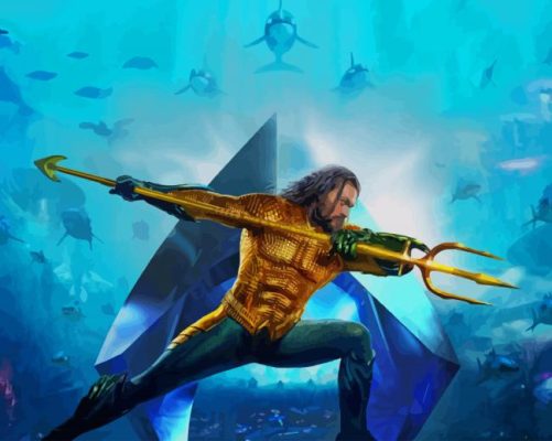 Aquaman Jason Momoa paint by numbers 