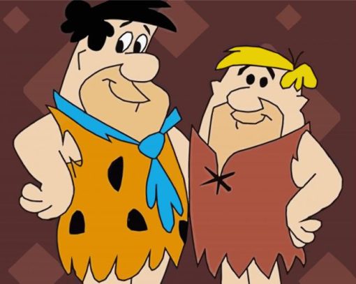 Fred Flintstone And Barney Rubble Paint By Numbers