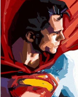 Superman Close Up  Paint By Numbers
