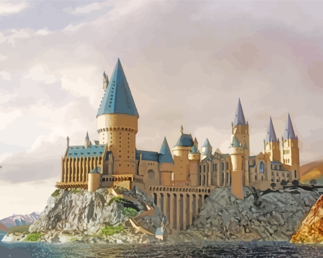 hogwarts castle illustration