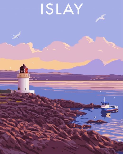 Islay Scotland Landscape paint by numbers