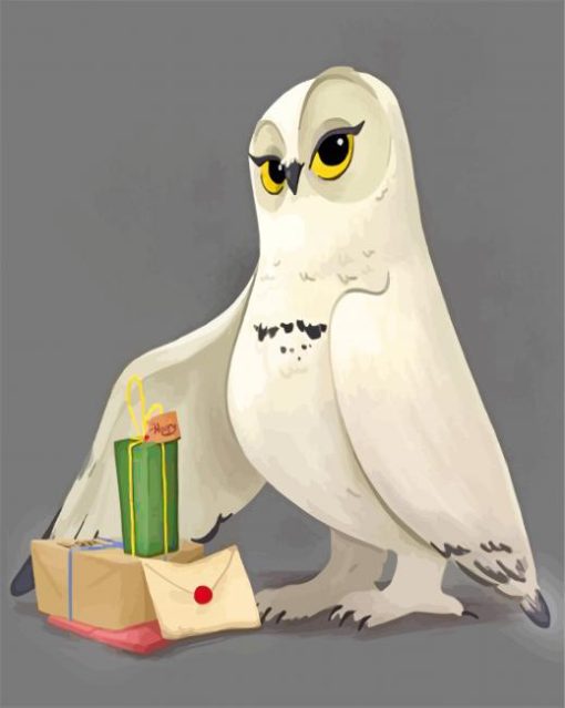 Hedwig Bird Animal paint by numbers