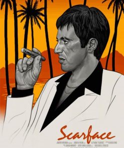 Scarface Art Poster paint by numbers