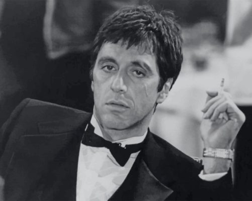 Monochrome Scarface paint by numbers