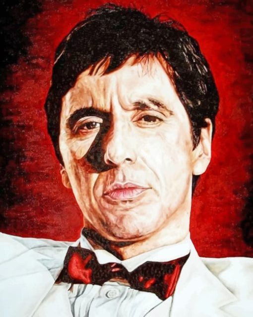 Tony Montana Illustration paint by numbers