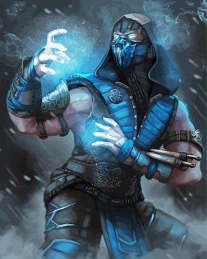 Warrior Sub Zero paint by numbers 