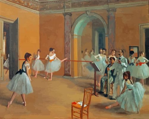 Degas Ballet Dancers In Class  paint by numbers