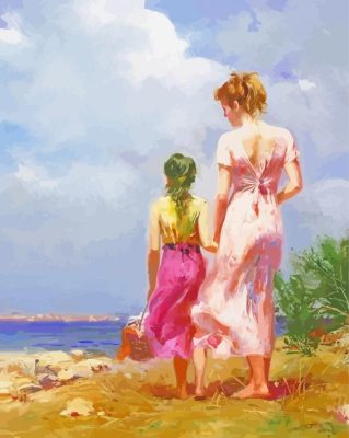 Hand in Hand by Pino Daeni   paint by numbers
