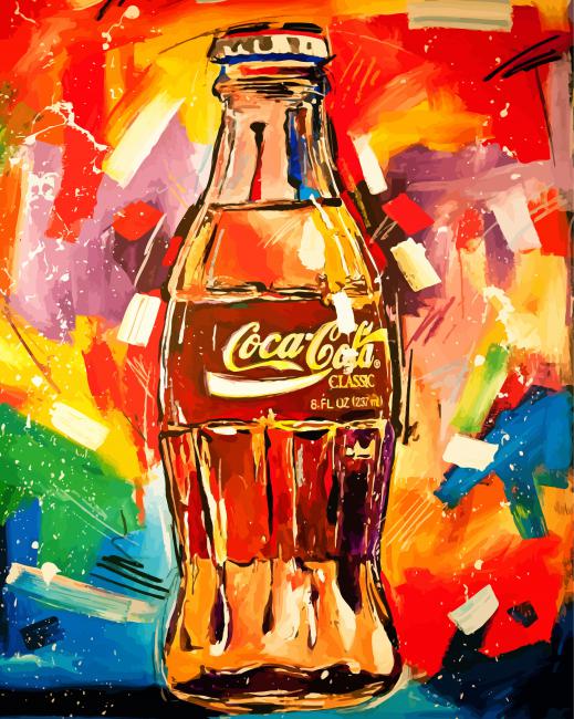 Retro Coca Cola paint by numbers
