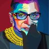 Ruth Bader Pop Art paint by numbers