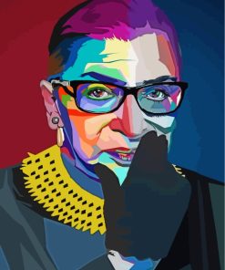 Ruth Bader Pop Art paint by numbers