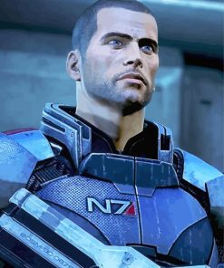 Commander Shepard Mass Effect paint by numbers