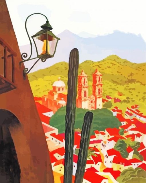 Taxco Mexico Poster paint by numbers