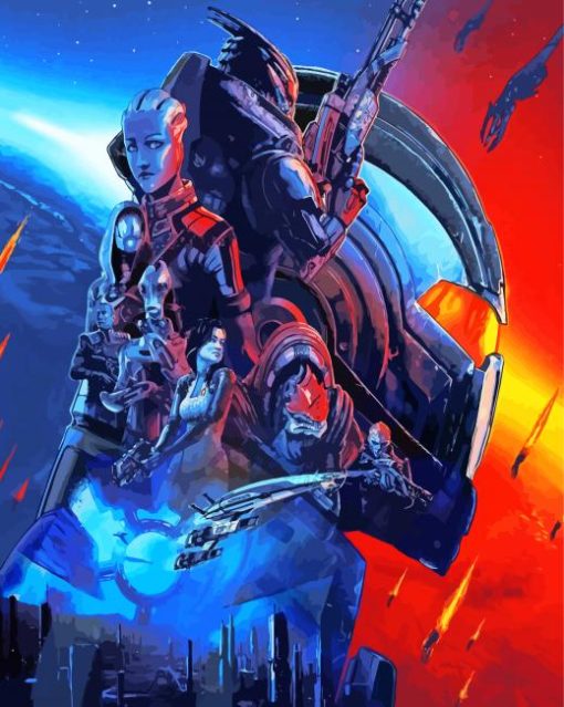 Video Game Mass Effect paint by numbers