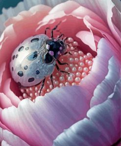 Fancy Pink Bug paint by numbers