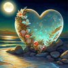 Full Moon Tropical Heart paint by numbers