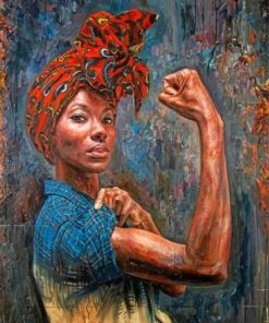 African Woman Power paint by numbers