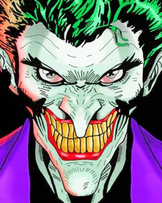 Angry Joker painnt by numbers