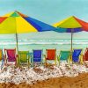 Colorful Sun Loungers paint by numbers