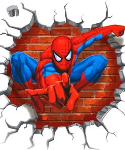Cracked Wall Spider Man painting by numbers