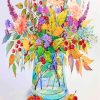 Flowering Plants Vase Paint By Number