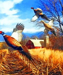 Flying Pheasant painting by numbers