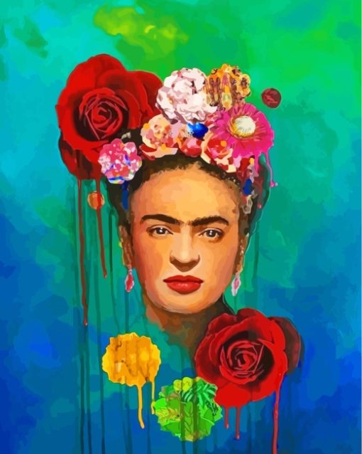 Frida And Flowers Art painting by numbers