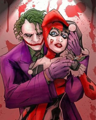 Joker Suicide Squad Bloody Face NEW Paint By Numbers 
