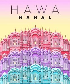 Hawa Mahal Poster Paint By Numbers