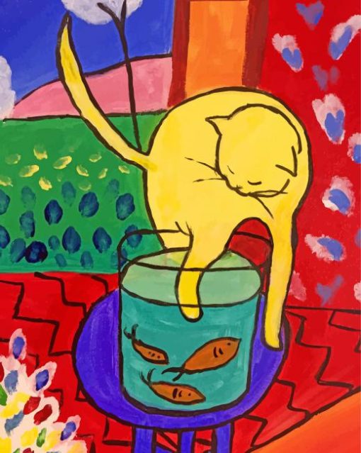 Henri Matiss Cat With Red Fish painting by numbers