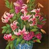 Pink Lilies Still Life Paint By Numbers
