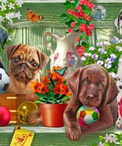 Puppies Dogs Paint By Numbers