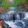 Stream Waterfall Nature paint by numbers